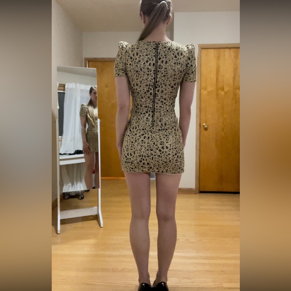 Gold & Black Marciano Party Dress - Picture 4 of 7